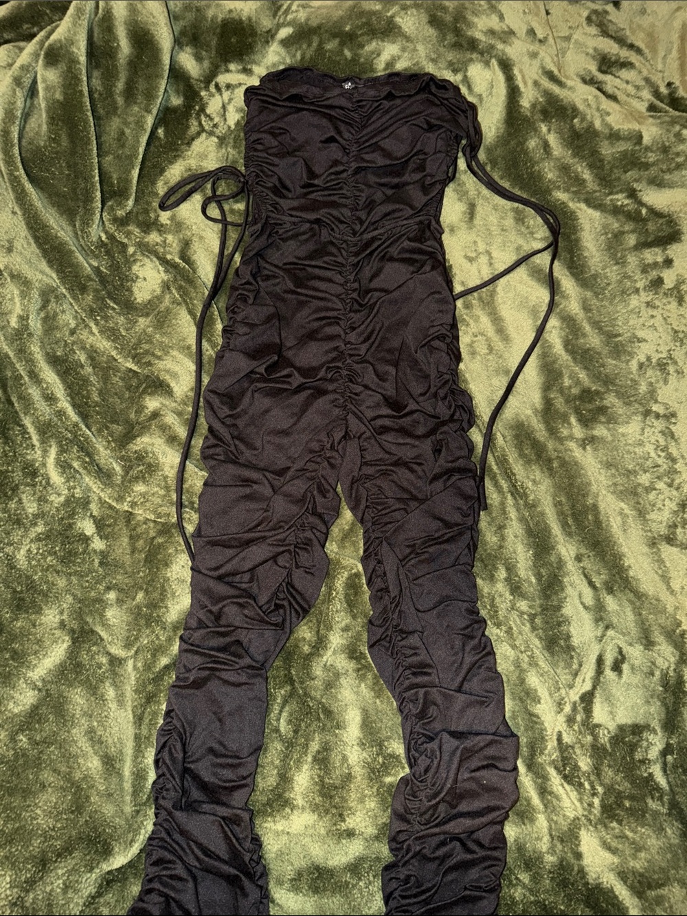 Women’s Black Ruched Jumpsuit